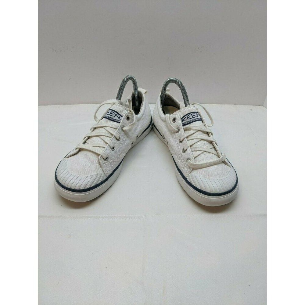 Keen Elsa Vegan Casual Sneaker Womens US Size 9 White Blue Canvas Shoes